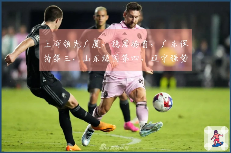 上海领先广厦，稳居榜首，广东保持第三，山东稳固第四，辽宁强势回归
